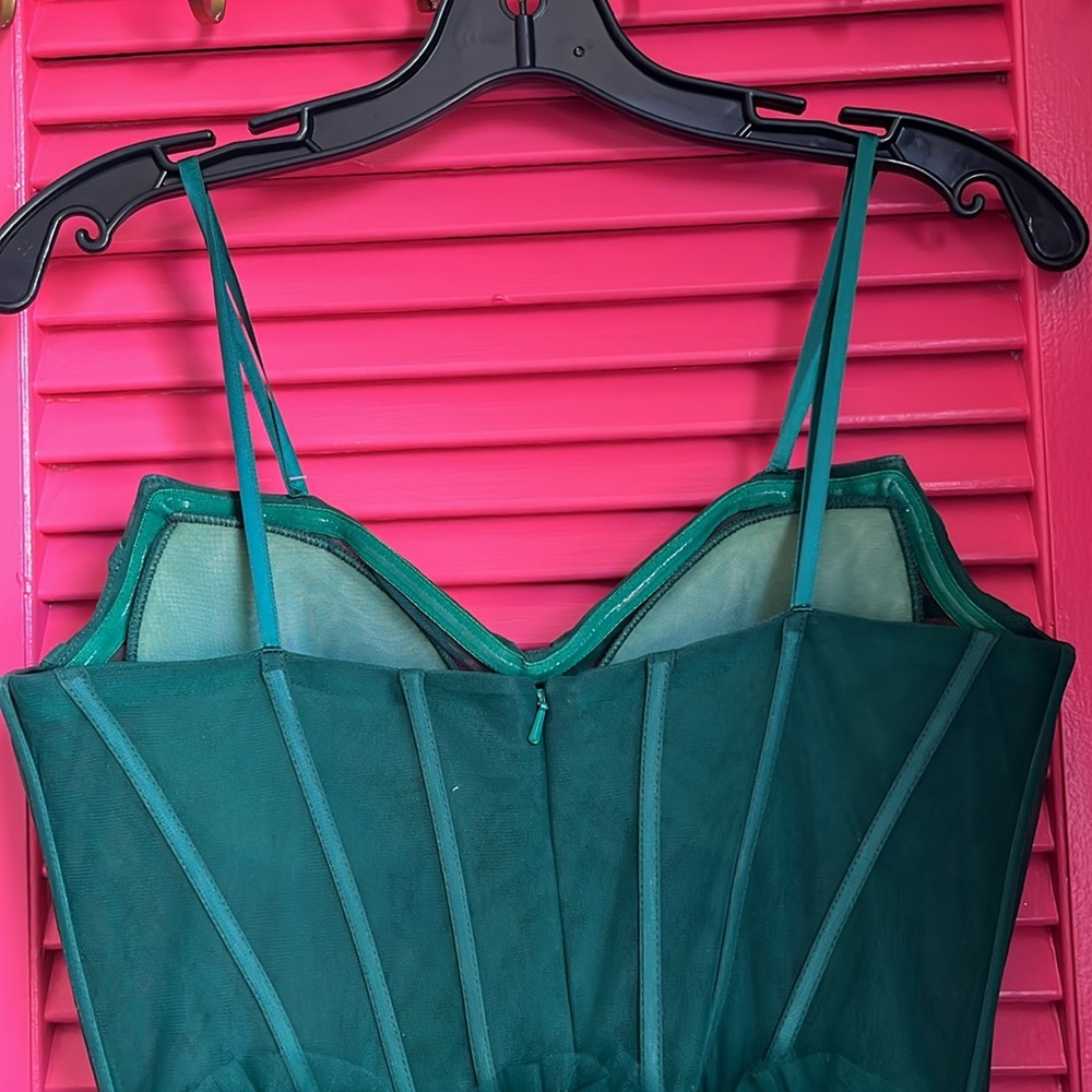 NWT NOX PROM EMERALD Elegant Green Strapless Dress - Picture 11 of 17